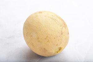 Ripe sweet juicy yellow melon photo