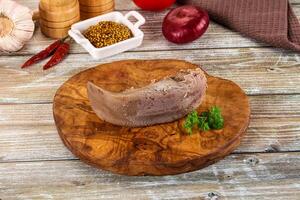 Steamed pork tongue with mustard photo