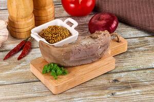 Steamed pork tongue with mustard photo