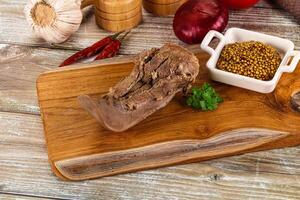 Steamed pork tongue with mustard photo