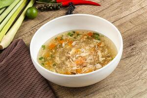 Asian gourmet crab soup with spices photo