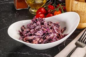 Coleslaw salad with cabbage and carrot photo