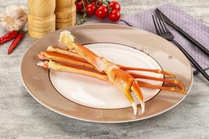 Delicous luxury crab claw legs photo