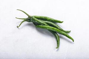 caliente y picante verde chile pimienta foto