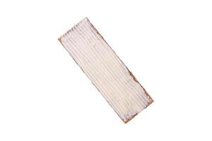 Rectangular whole grain crisp bread with cream cheese photo
