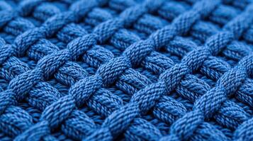 Deep Blue Canvas with Visible Fibers and Texture photo