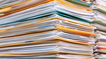 Professional scanning document highlights, capturing key insights in a focused analysis session photo