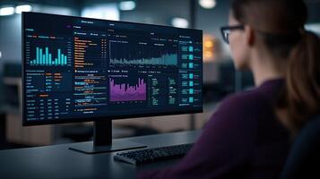 Data Visualization in Predictive Modeling Dashboard photo