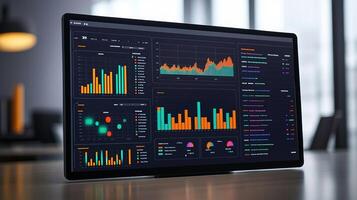 Modern Data Analytics Dashboard Display photo