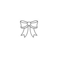 A black and white drawing of a bow vector