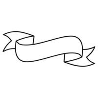 Ribbon banner coloring pages vector