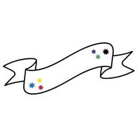 A ribbon with stars on it, with a white background vector