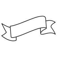 Ribbon banner coloring pages vector