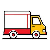 A delivery truck icon on a white background vector