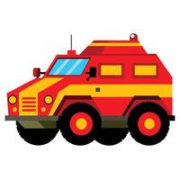 An armored vehicle on a white background vector