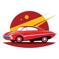 Retro car illustration vector
