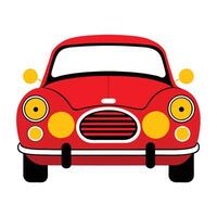 A red car with yellow and red trim vector
