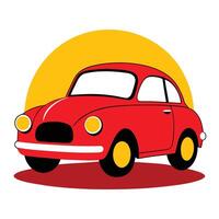 A cartoon car on a white background vector