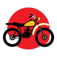 Motorcycle on a red background vector