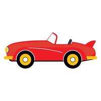 A red car on a white background vector