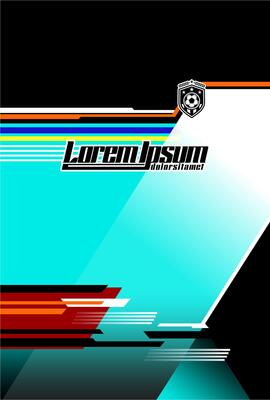Abstract background for sports jersey pattern cyan black