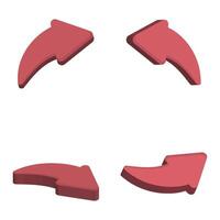 four arrows pointing in different directions vector