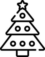 Christmas Tree Outline Icon Pack - Minimal Festive Decoration Graphics vector