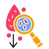 Anemia icon and red blood Cells vector