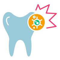 Toothache and Tooth Infection Icon vector