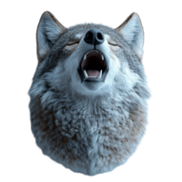 Howling Gray Wolf in Snowy Wilderness png