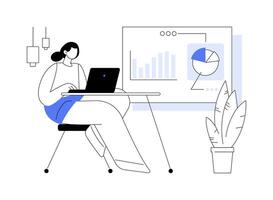 Data visualization software isolated cartoon illustrations. vector