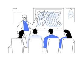 Big data in climate change isolated cartoon illustrations. vector