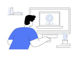 Operating system isolated cartoon illustrations. vector