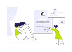 Deprivation of parental rights abstract concept illustration. vector