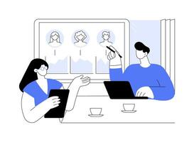 Data collection software isolated cartoon illustrations. vector