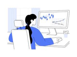Predictive analysis isolated cartoon illustrations. vector