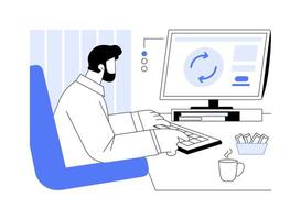 Software update isolated cartoon illustrations. vector