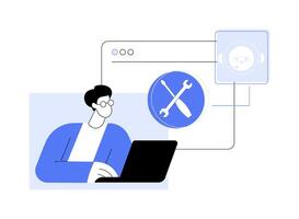 Get software support isolated cartoon illustrations. vector