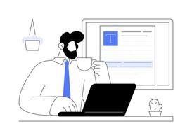 Text editor isolated cartoon illustrations. vector