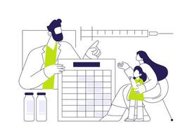 Get a copy of childs vaccination record abstract concept illustration. vector