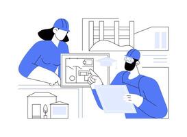 Building science isolated cartoon illustrations. vector