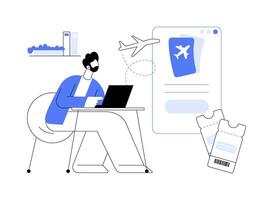 Ticketing software isolated cartoon illustrations. vector