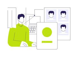 Make photo for documents abstract concept illustration. vector