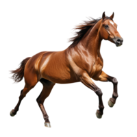 Beautiful horse running on a transparent background, png