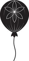 a black and white illustration of a flower vector