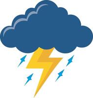 a cloud with lightning and thunder in it vector