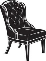 illustration of a chair with a backrest vector