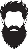 a man with a beard and mustache on a white background vector