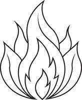fire flame coloring pages vector