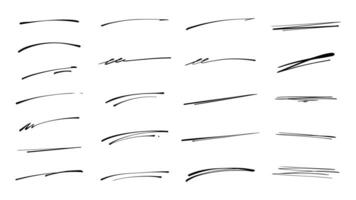 Hand Drawn Doodle Highlight Underlines vector
